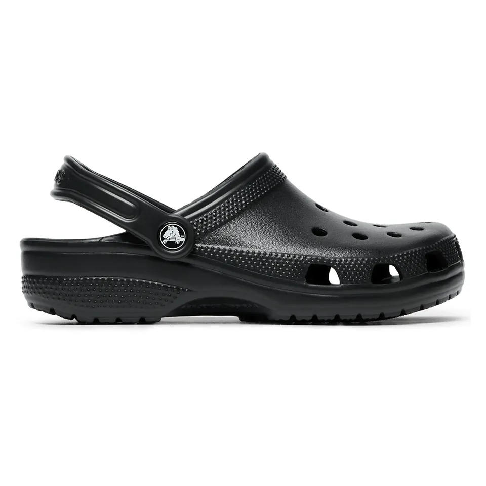 Crocs Classic Clog — Black · 10001-001 · no Jibbitz charms